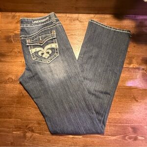 Hydraulic Bailey Slim Boot Jeans Sz 9/10 Fleur-de-Lis Pockets​